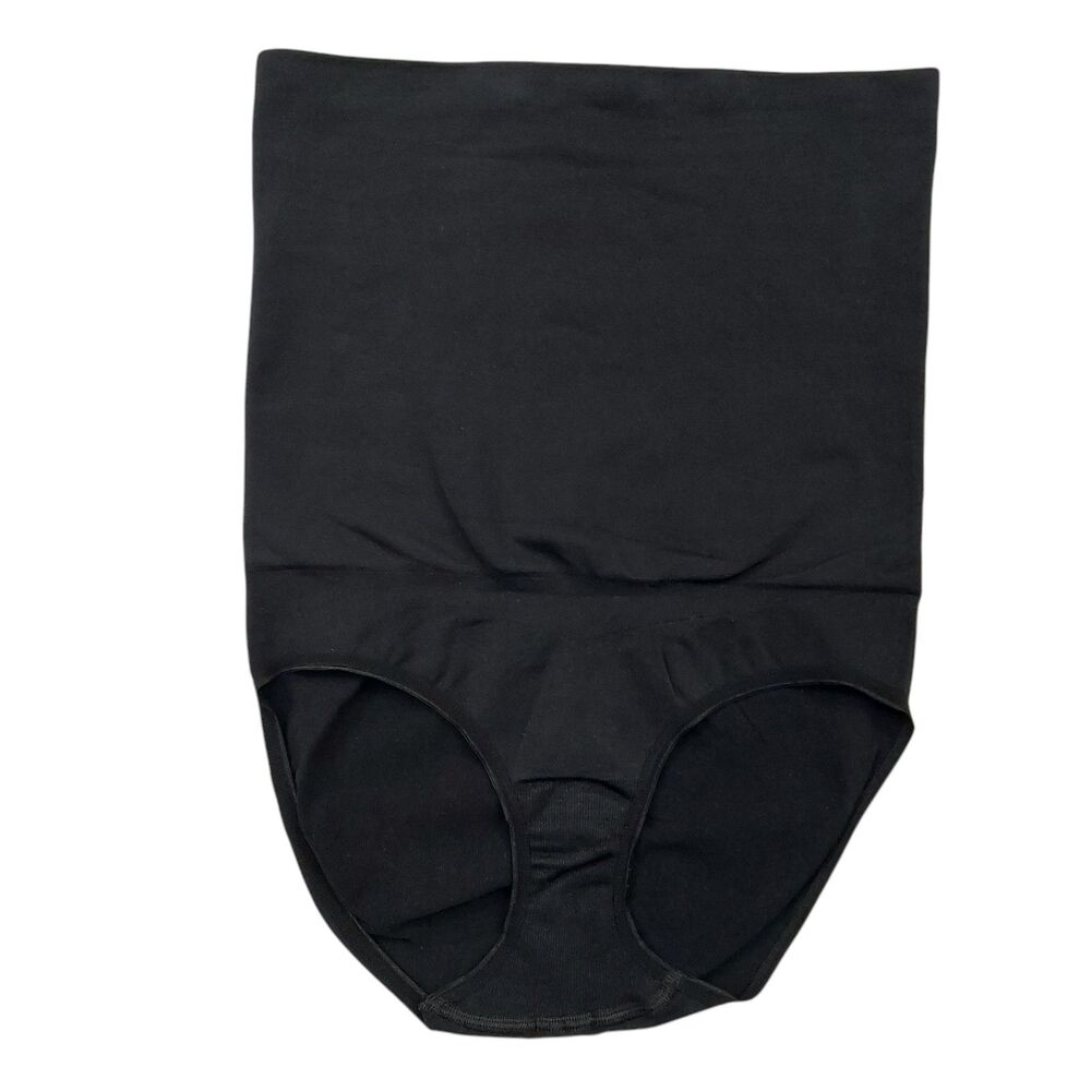 Assests by Spanx High-Waist Control Briefs Womens Large Black Comfort Shapewear